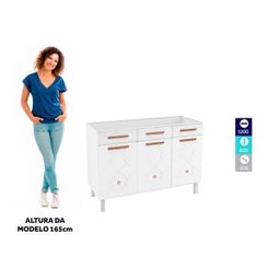 Balcão de Cozinha em Aço Triplo para Pia Mirage New  - 6