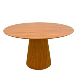 Mesa de Jantar Cone Redonda 80 Cm Base e Tampo Freijó - 1