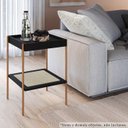 Ver imagem 7 de Mesa Lateral 58 Cm Pes Metal Palhinha Oslo 28962 Nero Artesano
