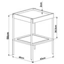 Ver imagem 4 de Mesa Lateral 58 Cm Pes Metal Palhinha Oslo 28962 Nero Artesano
