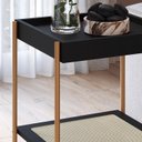 Ver imagem 5 de Mesa Lateral 58 Cm Pes Metal Palhinha Oslo 28962 Nero Artesano