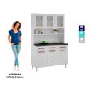 Ver imagem 6 de Armário de Cozinha em Aço Triplo 6 Portas 3 Gavetas Mirage New Branco