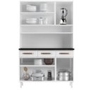 Ver imagem 3 de Armário de Cozinha em Aço Triplo 6 Portas 3 Gavetas Mirage New Branco