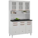 Ver imagem 4 de Armário de Cozinha em Aço Triplo 6 Portas 3 Gavetas Mirage New Branco