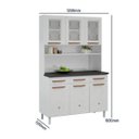Ver imagem 5 de Armário de Cozinha em Aço Triplo 6 Portas 3 Gavetas Mirage New Branco