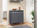 Ver imagem 2 de Balcão Cooktop Andréia Cinza C/tampo - Ajl Móveis