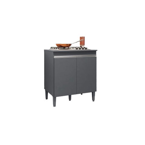 Balcão Cooktop Andréia Cinza C/tampo - Ajl Móveis