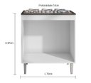 Ver imagem 3 de Balcão Cooktop Andréia Cinza C/tampo - Ajl Móveis