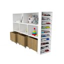 Ver imagem 2 de Organizador Infantil Natalino MDF com Baús e Nichos 142cm Azul Woodcore