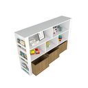 Ver imagem 3 de Organizador Infantil Natalino MDF com Baús e Nichos 142cm Azul Woodcore