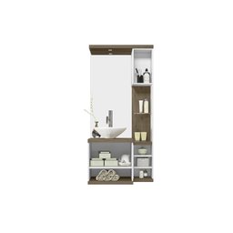 CONJUNTO ARMÁRIO PARA BANHEIRO AREZZO - Amendoa - 4