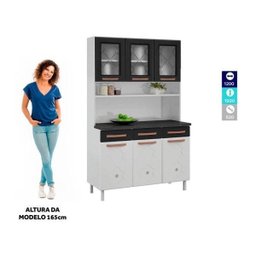 Armário de Cozinha em Aço Triplo 6 Portas 3 Gavetas Mirage New  - 6