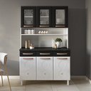 Ver imagem 1 de Armário de Cozinha em Aço Triplo 6 Portas 3 Gavetas Mirage New Preto/Branco