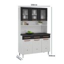 Ver imagem 5 de Armário de Cozinha em Aço Triplo 6 Portas 3 Gavetas Mirage New Preto/Branco