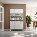 Ver mais imagens de Armário de Cozinha em Aço Triplo Topázio Smart Branco