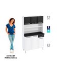 Ver imagem 5 de Armário de Cozinha em Aço Triplo Topázio Smart Preto/Branco