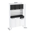Ver imagem 3 de Armário de Cozinha em Aço Triplo Topázio Smart Preto/Branco