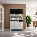 Ver mais imagens de Armário de Cozinha em Aço Triplo Topázio Smart Preto/Branco
