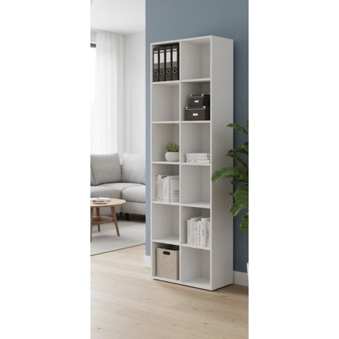 Armário Colmeia 100% Mdf Branco 12 Nichos Livingwood
