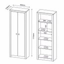 Ver imagem 2 de Conjunto 3 Peças Escrivaninha, Armário Multiuso Alto 2 Portas e Gaveteiro