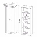 Ver imagem 5 de Kit 4 peças com Escrivaninha, Estante, Armário Multiuso Alto e Armário Multiuso Baixo