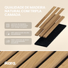 Painel Ripado Acústico Madeira Natural Ikara - 270x32cm - 3