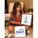Ver imagem 5 de Kit 7 Quadros Infantis Transportes Aquarela 26x26 Moldura Filete Crua sem Vidro