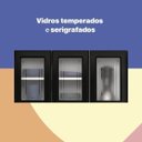Ver imagem 6 de Armário de Cozinha em Aço Aéreo Triplo Topázio Preto/Branco
