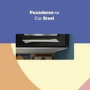 Ver imagem 5 de Armário de Cozinha em Aço Aéreo Triplo Topázio Preto/Branco