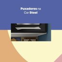 Ver imagem 5 de Armário de Cozinha em Aço Aéreo Triplo Topázio Preto/Branco