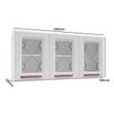 Ver imagem 5 de Armário de Cozinha Aéreo Triplo em Aço 3 Portas de Vidro Mirage New Branco