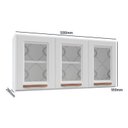 Ver imagem 5 de Armário de Cozinha Aéreo Triplo em Aço 3 Portas de Vidro Mirage New Branco