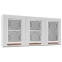 Ver imagem 4 de Armário de Cozinha Aéreo Triplo em Aço 3 Portas de Vidro Mirage New 