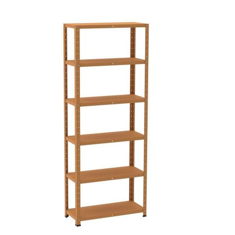 Estante de Estrutura Metálica com 6 Prateleiras 175cm(a)92acm(l)30cm(p) sem Reforço Laranja