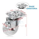 Ver imagem 2 de Kit 4 Rodízio Giratório Gel Silicone Rodinha Móveis 50Mm