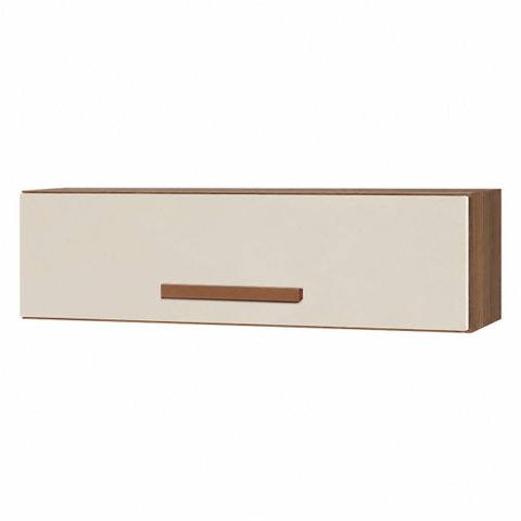 Armário Aéreo 79 cm 1 Porta Basculante Mara Parede Cozinha Cor:Savana Off White