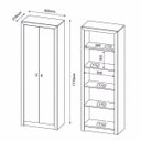 Ver imagem 5 de Kit 4 peças com Escrivaninha, Estante, Armário Multiuso Alto e Armário Multiuso Baixo