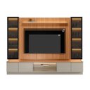 Ver imagem 2 de Conjunto Estante Modular Magnum com LED Canela Gris Fosco