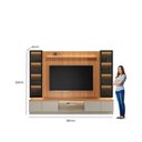 Ver imagem 3 de Conjunto Estante Modular Magnum com LED Canela Gris Fosco