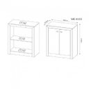 Ver imagem 5 de Kit 4 Peças com Escrivaninha, Balcão, Armário Multiuso e Estante