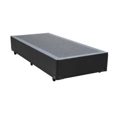Cama Box Solteiro 88 Bello Box - Tecido Sintético Preto 88x188x40