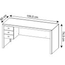 Ver imagem 2 de Conjunto 4 Peças com Escrivaninha, Balcão, Armário Multiuso e Estante Branco