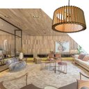 Ver imagem 2 de Lustre Luminária Pendente de Madeira MDF Mod. Paris GD Inclinado