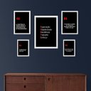 Ver imagem 2 de Composição 5 Quadros Motivacionais Fórmula Sucesso - com Vidro:moldura Branca