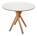 Ver imagem 1 de Mesa de Jantar Redonda de Madeira - June de 90cm Cor Branca