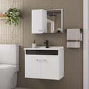 Ver imagem 1 de Conjunto para Banheiro Kit Econômico Suspenso 60cm - Fabribam Gabinetes