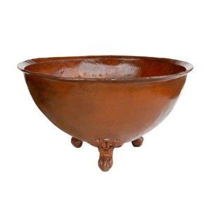 Lenheiro Lareira Braseiro Marrom Externa Ferro Jardim 84cm