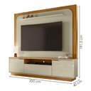 Ver imagem 3 de Painel Home Theater Nilo para Tv 75 Pol 2 Portas 200 Cm Cumaru Opala Madetec