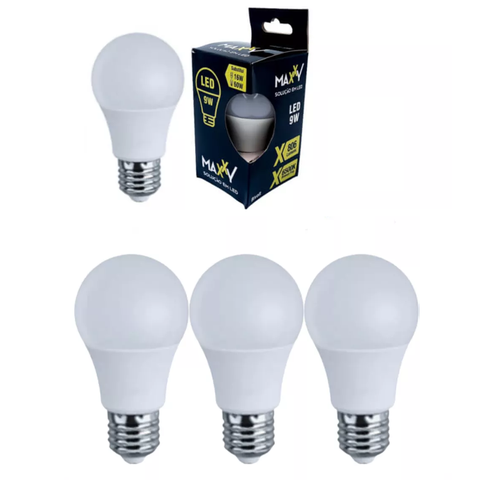 Kit 3 Lâmpada Led Bulbo 9w - Maxxy