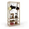 arrara arara com sapateira madeira pino Nova Decor Arara Multiuso - 5